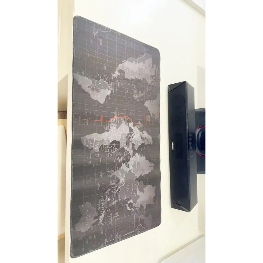 World Map Extended Gaming Mouse Pad: Non-Slip Large Desk Mat for Office & Home